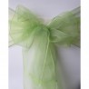 Nœud de chaise organza vert anis