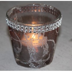 Photophore  verre arabesque