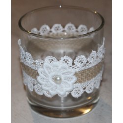 Photophore verre champêtre