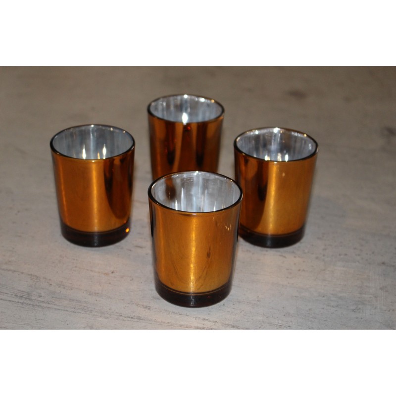 Photophore brillant cuivré