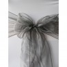Nœud de chaise organza argent