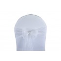 Nœud de chaise organza blanc