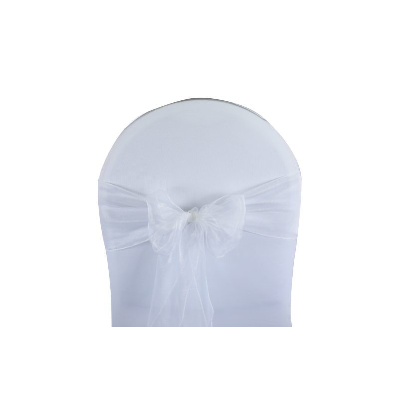 Nœud de chaise organza blanc