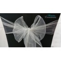 Nœud de chaise organza blanc