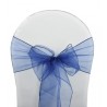 Nœud de chaise organza bleu marine