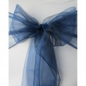 Nœud de chaise organza bleu marine