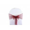 Nœud de chaise organza bordeau