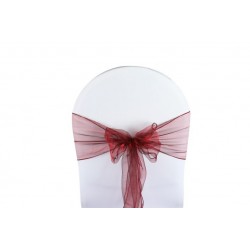 Nœud de chaise organza bordeau