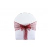 Nœud de chaise organza bordeau