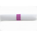 Rond de serviette en strass fushia