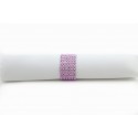 Rond de serviette en strass rose