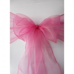 Nœud de chaise organza fushia