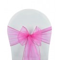 Nœud de chaise organza fushia