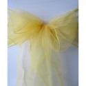 Nœud de chaise organza jaune