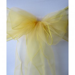 Nœud de chaise organza jaune