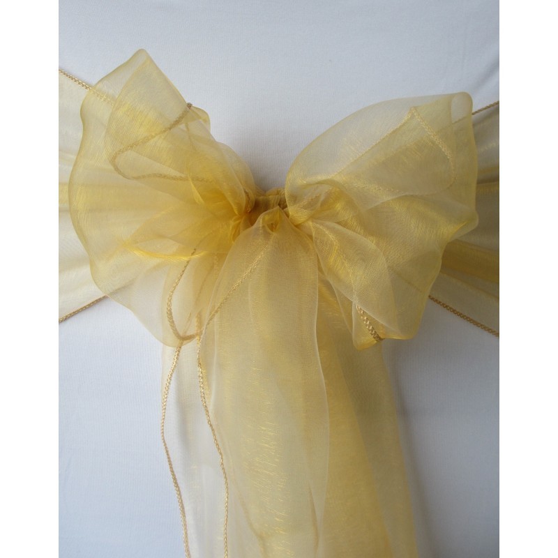 Nœud de chaise organza or