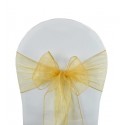 Nœud de chaise organza or