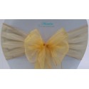 Nœud de chaise organza or
