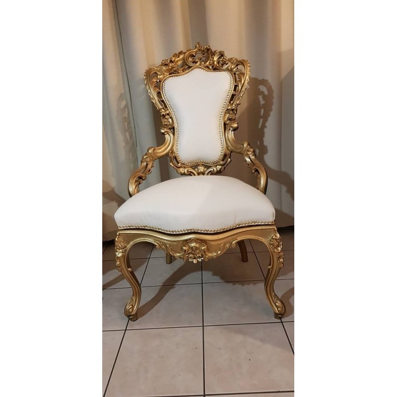 Chaise baroque trône de cérémonie