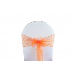 Nœud de chaise organza orange