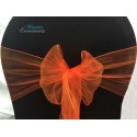 Nœud de chaise organza orange