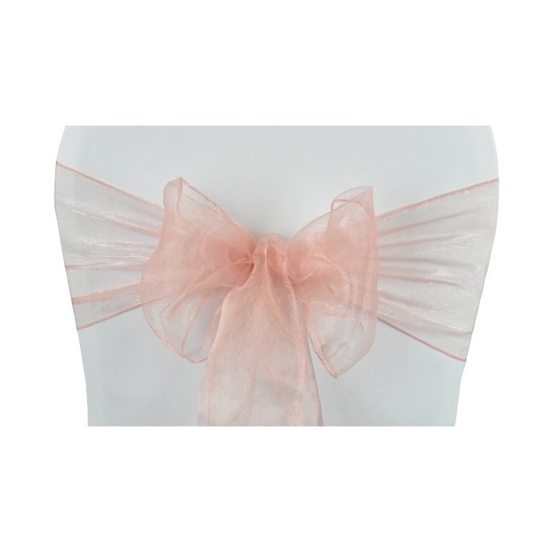 Nœud de chaise organza nude