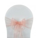Nœud de chaise organza nude