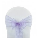 Nœud de chaise organza parme