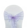 Nœud de chaise organza parme