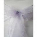 Nœud de chaise organza parme