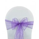 Nœud de chaise organza violet