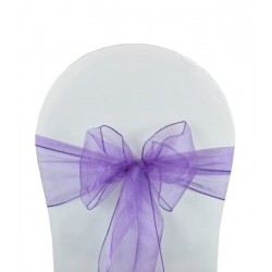 Nœud de chaise organza violet