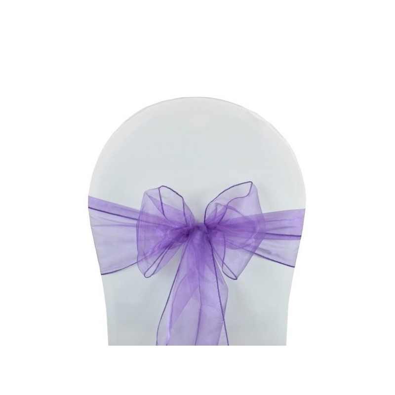 Nœud de chaise organza violet