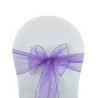 Nœud de chaise organza violet