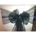 Nœud de chaise organza noir