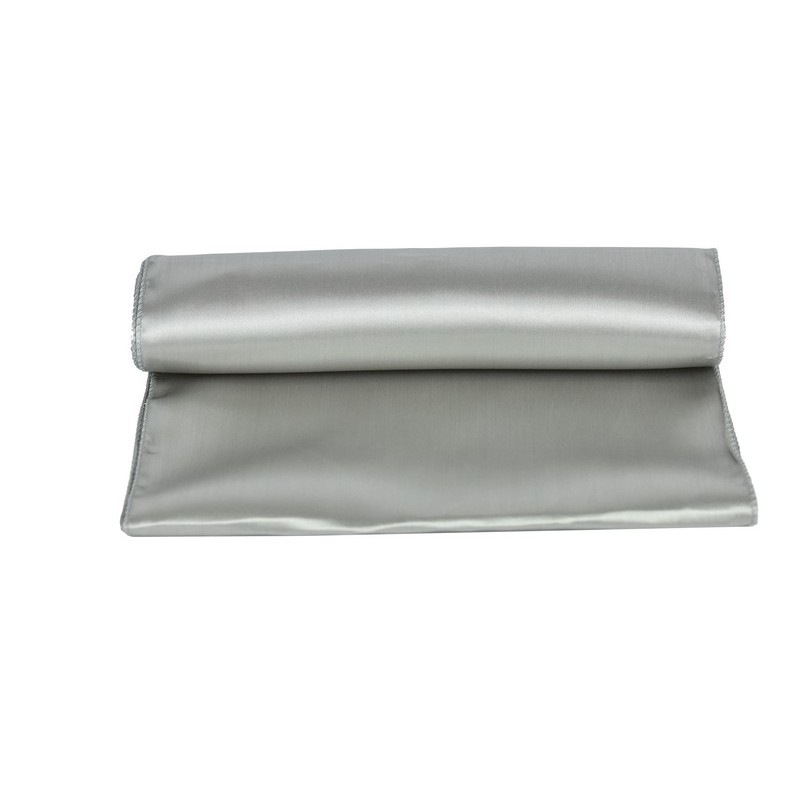 Chemin de table satin argent