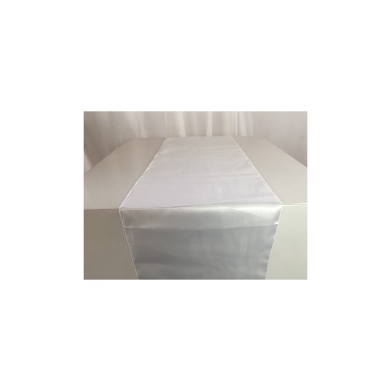 Chemin de table satin blanc