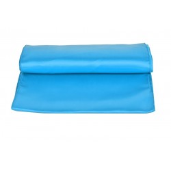 Chemin de table satin bleu turquoise