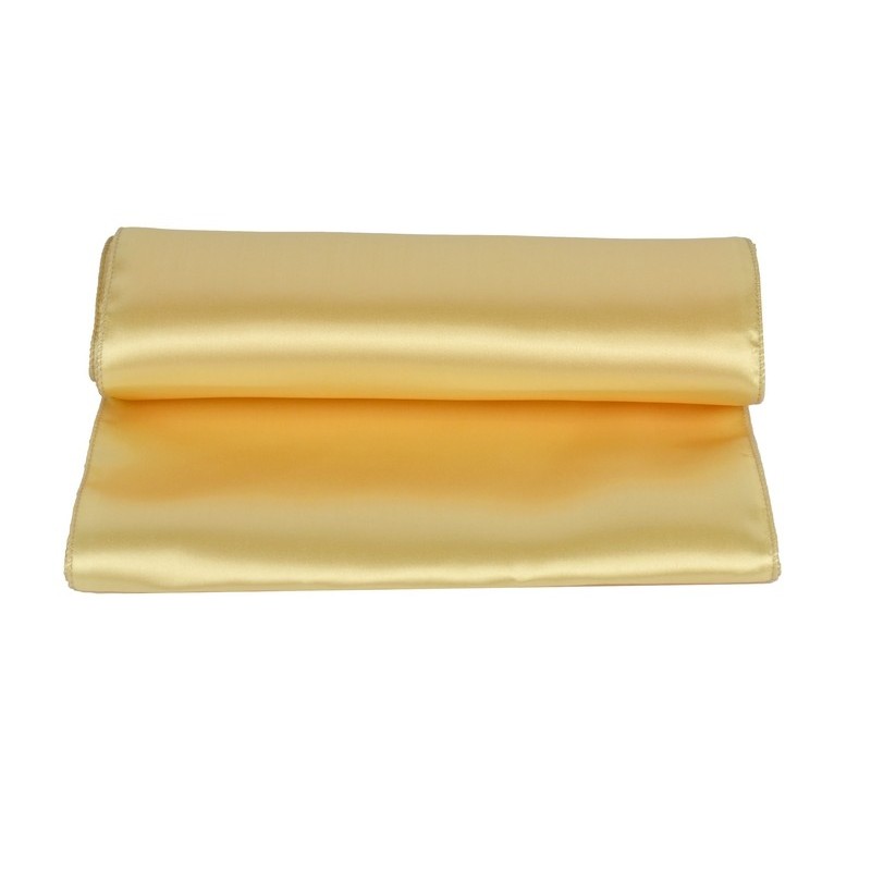 Chemin de table satin or