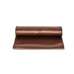 Chemin de table satin chocolat