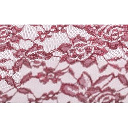 Nappe rectangle dentelle bordeaux