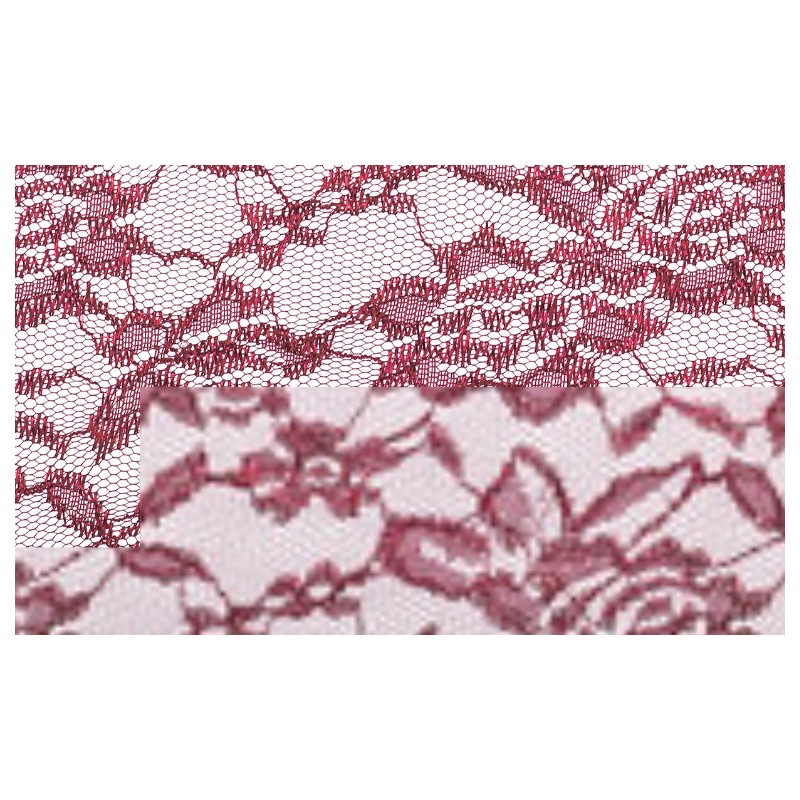 Nappe rectangle dentelle bordeaux