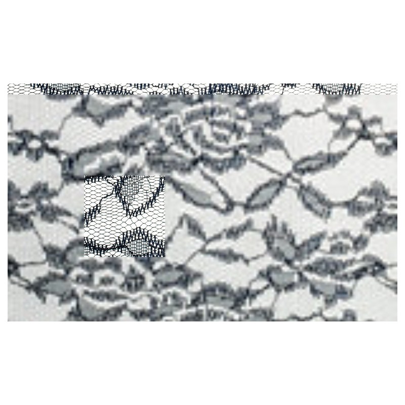 Nappe rectangle dentelle bleu marine