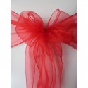Nœud de chaise organza rouge