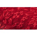 Nappe rectangle dentelle rouge