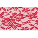 Nappe rectangle dentelle rouge