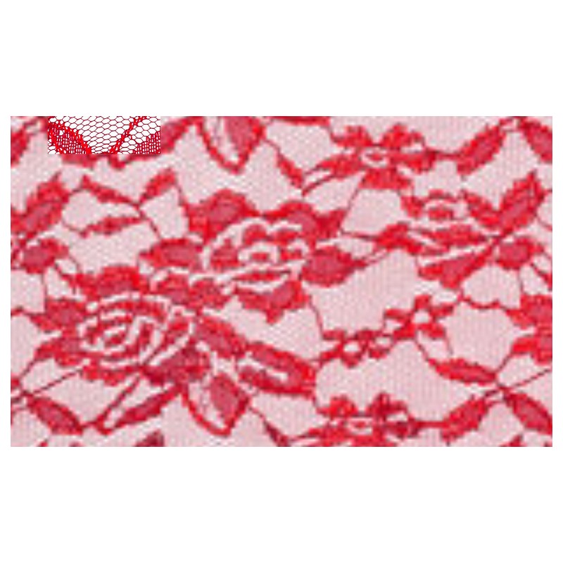 Nappe rectangle dentelle rouge