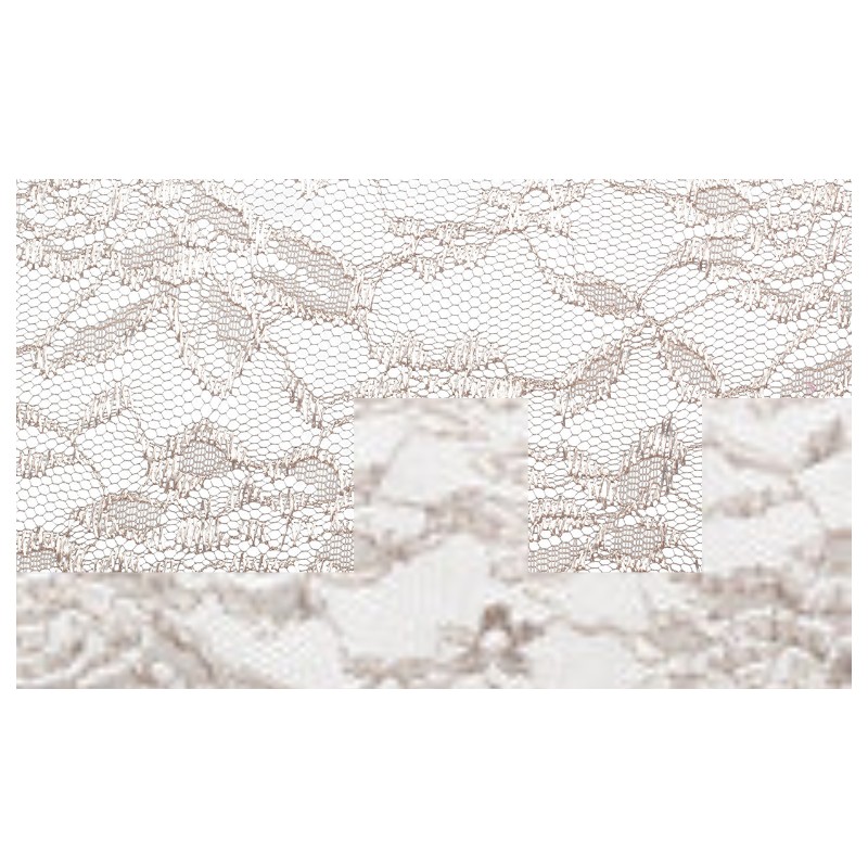 Nappe rectangle dentelle taupe