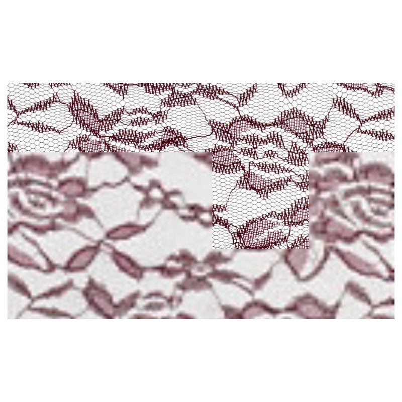 Nappe rectangle dentelle fruits des bois