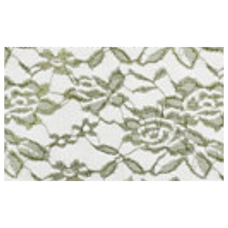 Nappe rectangle dentelle vert olive